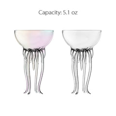 Creative High-End Jellyfish Glass Cup - Martini Cocktail Glass - Juice Beverage Mixology Cup 