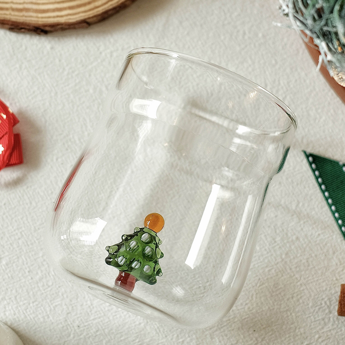 Cute Cartoon 3D Christmas Tree High Borosilicate Glass Cup - Unique Gift for Coffee, Milk, and Holiday Drinks
