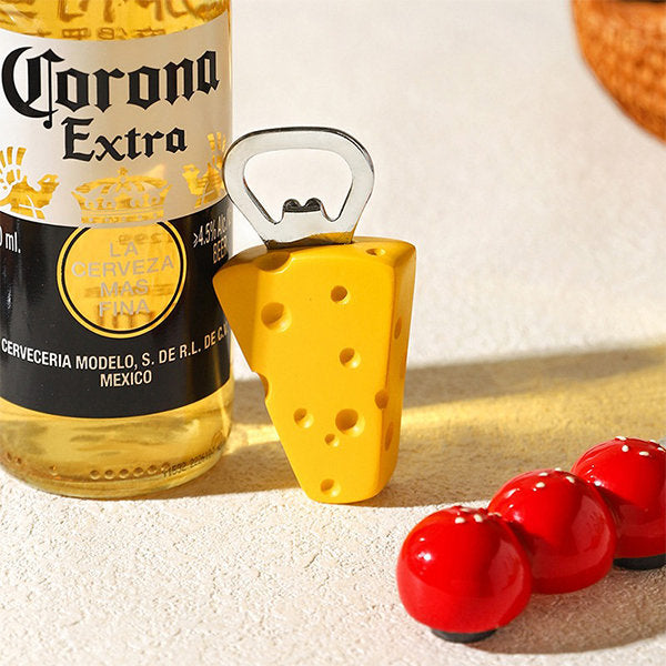 Household Cute Magnetic Bottle Opener - Candy Cheese Fridge Magnet Decoration - Creative Beer Opener 