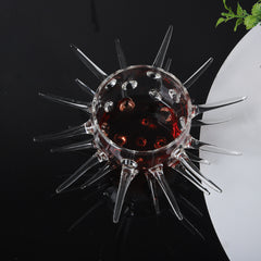 Unique Sea Urchin-Inspired Transparent Cup | High Borosilicate - Cocktail Multi-Legged Glass Water Cup Trending Glassware for Stylish Beverages
