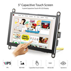 RC050S HD 5 Inch 800x480 Capacitive Touch Monitor Built-in Speaker with Backlight Control