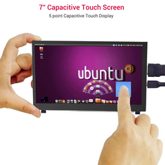 RC070S 7 inch 1024*600 IPS Capacitive Touch Monitor Compatible with Raspberry Pi 5/4/3/2