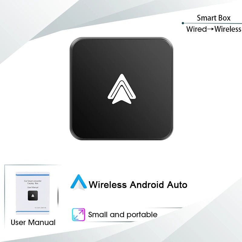 2024 Upgrade Wireless CarPlay Box & Android Auto Adapter - Converts OEM Wired CarPlay Display To Wireless Smart Box