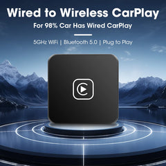 2024 Upgrade Wireless CarPlay Box & Android Auto Adapter - Converts OEM Wired CarPlay Display To Wireless Smart Box