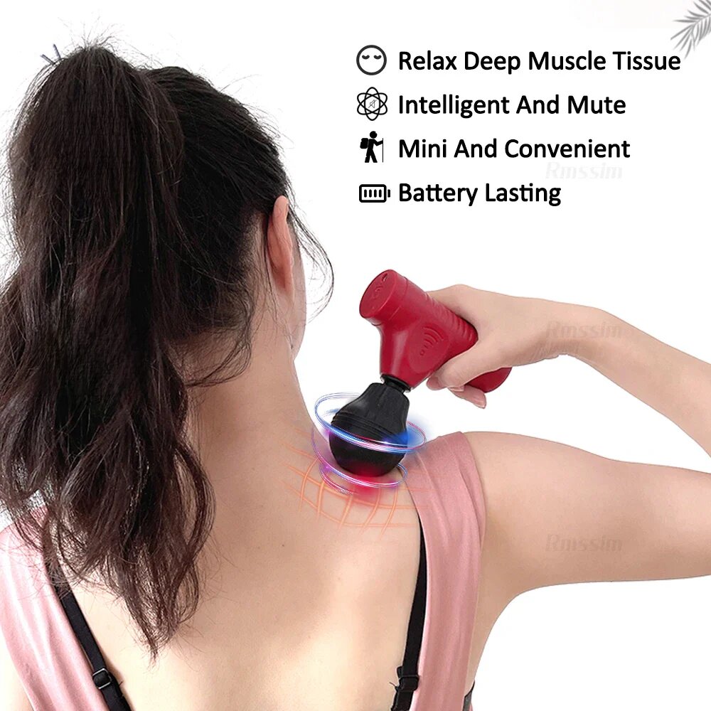 Pocket-Sized Electric Muscle Massage Gun - Trending Mini Portable Neck and Body Massager