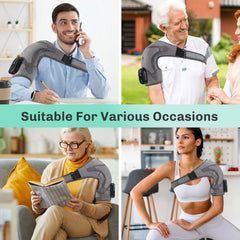 Wireless Electric Heated Shoulder Massager - USB-Charged for Portable Pain Relief