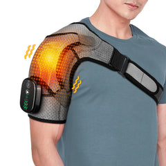 Wireless Electric Heated Shoulder Massager - USB-Charged for Portable Pain Relief