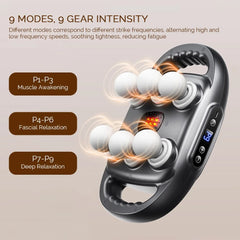 Six-Head High-Frequency Fascia Gun - Powerful Vibration Massager for Neck, Back, Waist, and Shoulders